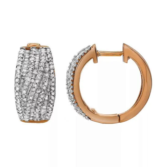 Earrings JMS always Original Diamond Muse 050 cttw Yellow Gold Over Sterling Silver Diamond Hoop Earrings Earrings JMS always Original Diamond Muse 050 cttw Yellow Gold Over Sterling Silver Diamond Hoop Earrings