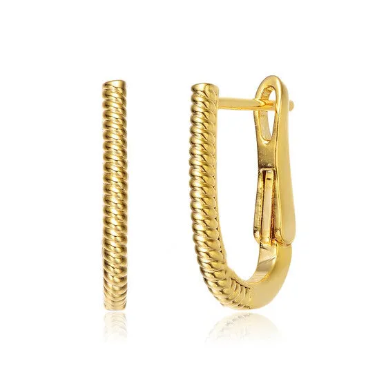 Earrings JMS always Original Rachel Glauber 14K Gold Plated U Small Hoop Earrings Earrings JMS always Original Rachel Glauber 14K Gold Plated U Small Hoop Earrings