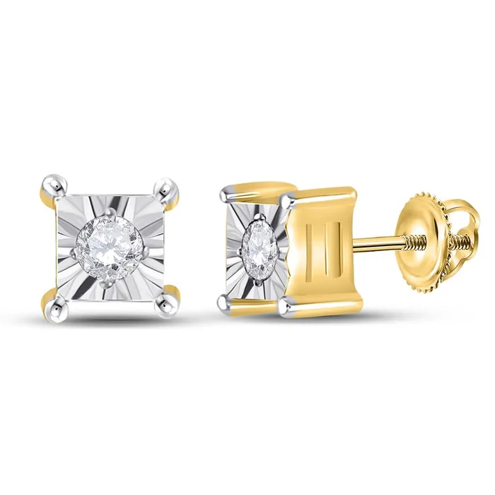 gndatlanta Earrings 10k Yellow Gold Round Diamond Solitaire Earrings 120 Cttw gndatlanta Earrings 10k Yellow Gold Round Diamond Solitaire Earrings 120 Cttw