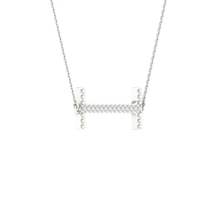 gndatlanta Necklaces 14k White Gold Round Diamond Initial I Letter Necklace 120 Cttw gndatlanta Necklaces 14k White Gold Round Diamond Initial I Letter Necklace 120 Cttw