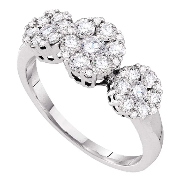 gndatlanta Rings 1 CTDiamond 3FLOWER RING