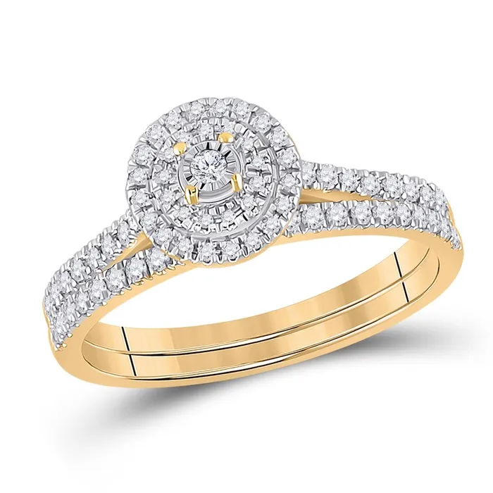 gndatlanta Rings 10k Yellow Gold Round Diamond Bridal Wedding Ring Set 13 Cttw gndatlanta Rings 10k Yellow Gold Round Diamond Bridal Wedding Ring Set 13 Cttw