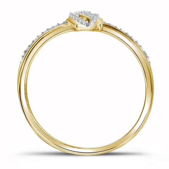 gndatlanta Rings 10k Yellow Gold Round Diamond Fashion Ring 112 Cttw
