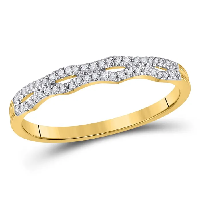 gndatlanta Rings 10k Yellow Gold Round Diamond Stackable Band Ring 18 Cttw gndatlanta Rings 10k Yellow Gold Round Diamond Stackable Band Ring 18 Cttw