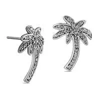 Goldia 005 CT TW Diamond Palm Tree Stud Earrings in Sterling Silver Earrings Goldia 005 CT TW Diamond Palm Tree Stud Earrings in Sterling Silver Earrings