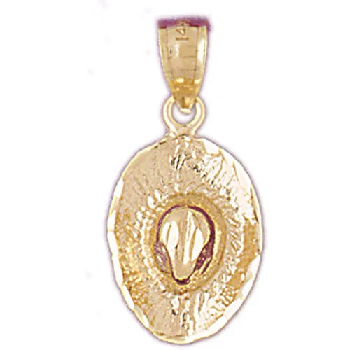 Goldia 14K Gold 3 Dimensional Cowboy Hat Charm Charm Necklaces