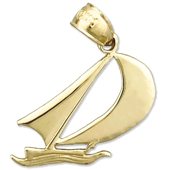 Goldia 14K Gold Sailboat Mini Charm Charm Necklaces