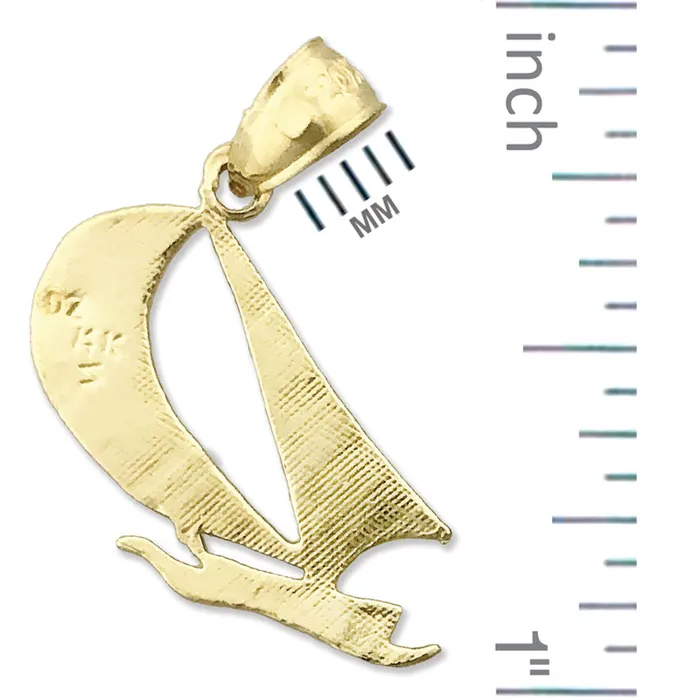 Goldia 14K Gold Sailboat Mini Charm Charm Necklaces