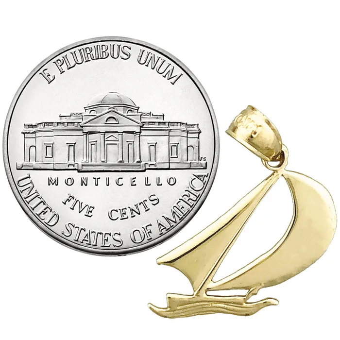 Goldia 14K Gold Sailboat Mini Charm Charm Necklaces