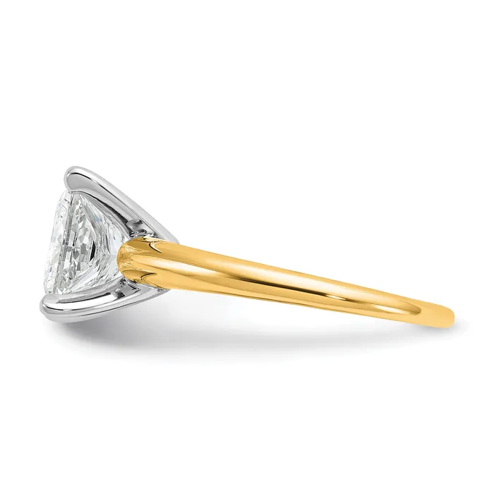 Goldia 14k Twotone 3 Ct Lab Grown Diamond VSSI G Princess Solitare Engagement Ring Rings