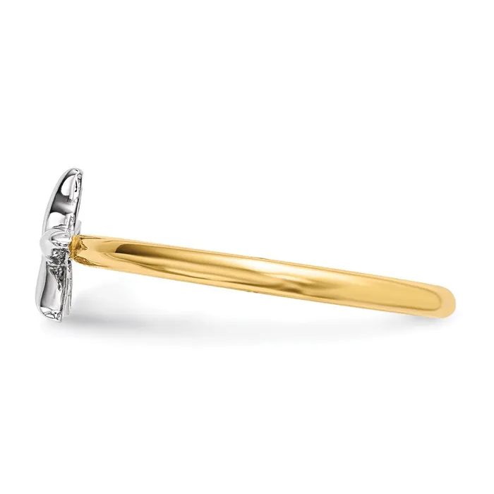 Goldia 14k TwoTone Gold Polished Starfish Ring Rings