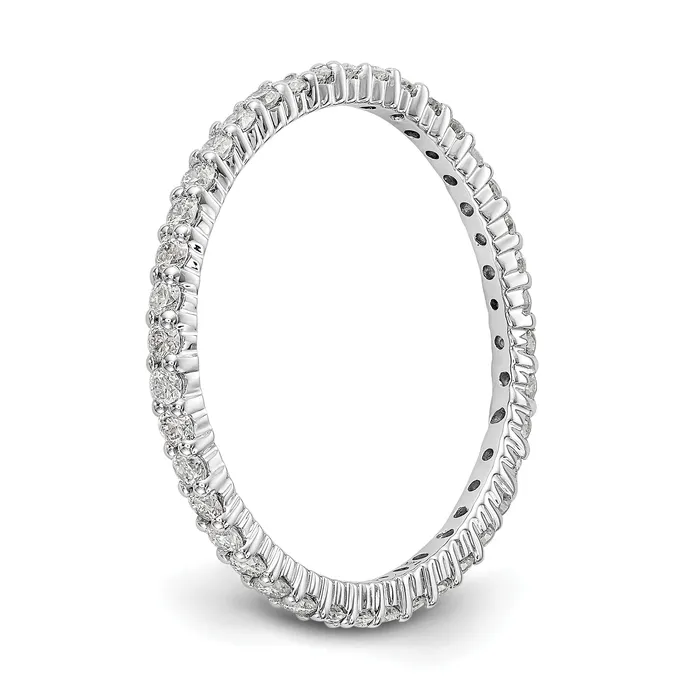Goldia 14k White Gold 12 Ct Lab Grown Diamond VSSI G Shared Prong Eternity Band Ring Rings