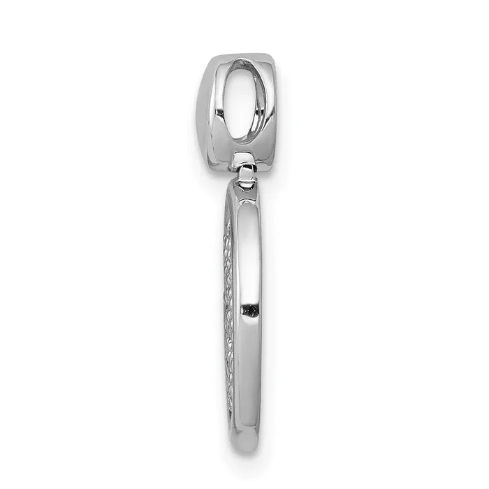 Goldia 14k White Gold 14ct Real Diamond Fancy Oval Pendant Necklaces