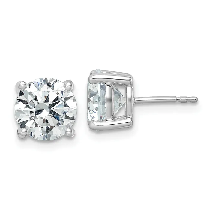 Goldia 14k White Gold 5 ctw Lab Grown Diamond VSSI G Round 4 Prong Heavy Wt Stud Earrings Earrings Goldia 14k White Gold 5 ctw Lab Grown Diamond VSSI G Round 4 Prong Heavy Wt Stud Earrings Earrings
