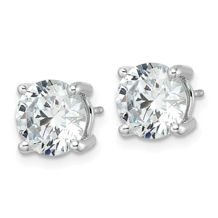 Goldia 14k White Gold 5 ctw Lab Grown Diamond VSSI G Round 4 Prong Heavy Wt Stud Earrings Earrings