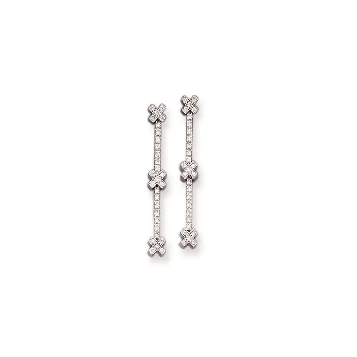 Goldia 14k White Gold AA Quality Completed Real Diamond Vintage Earrings Earrings Goldia 14k White Gold AA Quality Completed Real Diamond Vintage Earrings Earrings
