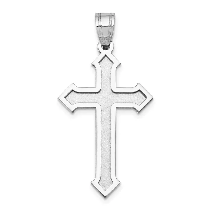 Goldia 14k White Gold Passion Cross Pendant Necklaces