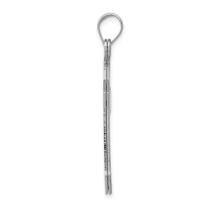 Goldia 14k White Gold Passion Cross Pendant Necklaces