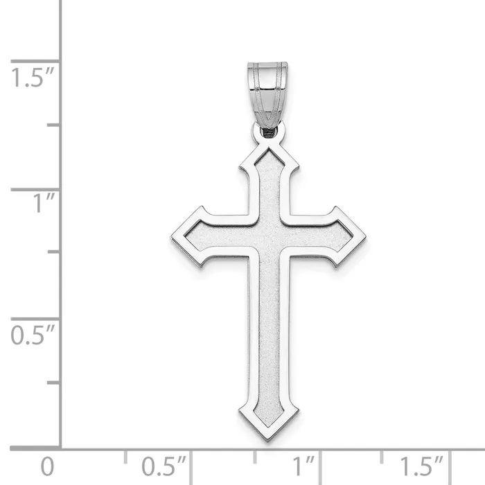 Goldia 14k White Gold Passion Cross Pendant Necklaces
