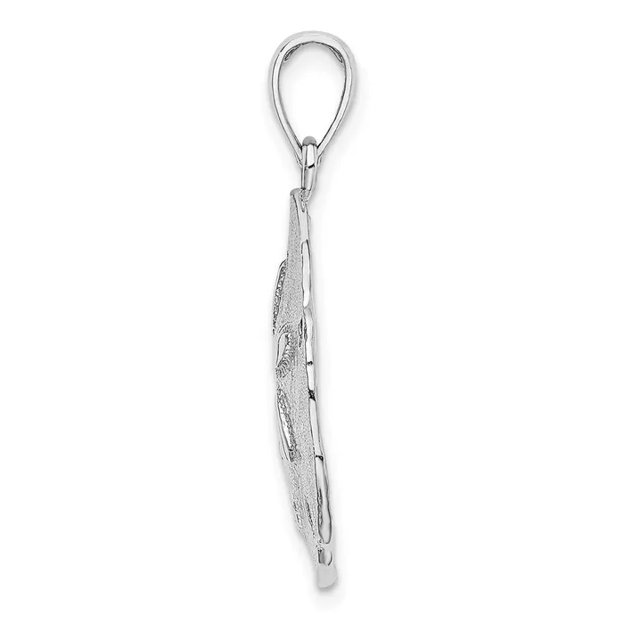 Goldia 14k White Gold Polished Sand Dollar Charm Charm Necklaces