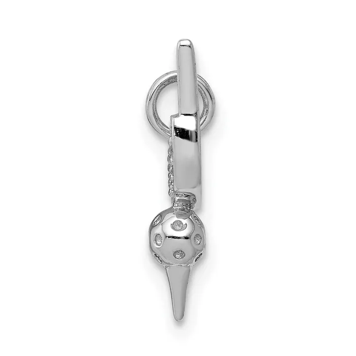 Goldia 14k White Gold Real Diamond Gold Club u0026 Ball Tee Pendant PreStyled Sets