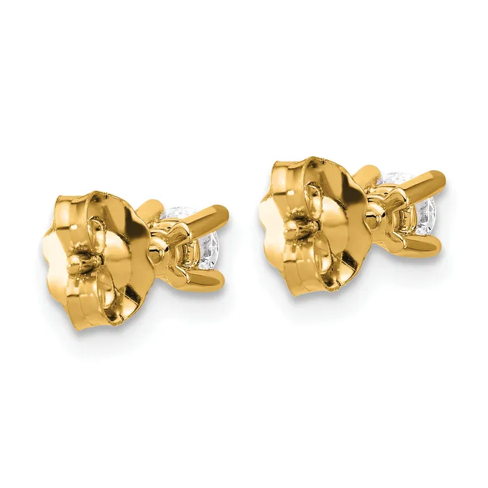 Goldia 14k Yellow Gold 13 ctw Certified Lab Grown Diamond VSSI G Round 4 Prong Heavy Wt Stud Earrings Earrings