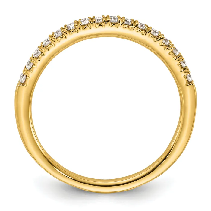 Goldia 14k Yellow Gold 14 Ct Lab Grown Diamond VSSI G Wedding Band Ring Rings