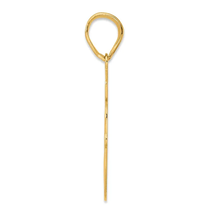 Goldia 14k Yellow Gold Brushed Border Script Number 60 Pendant PreStyled Sets