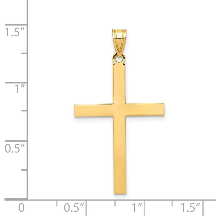 Goldia 14k Yellow Gold Engravable Cross Charm Charm Necklaces