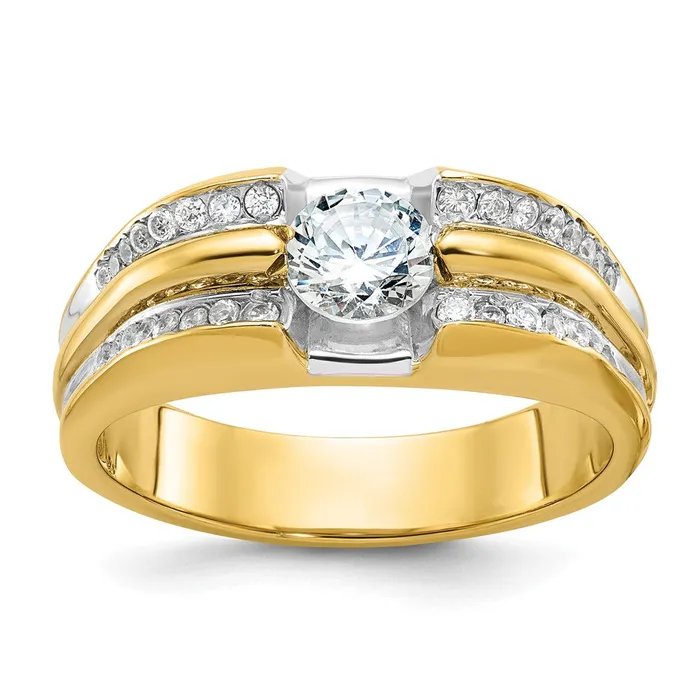 Goldia 14k Yellow Gold Mens 13 carat Diamond Semimount Ring Rings