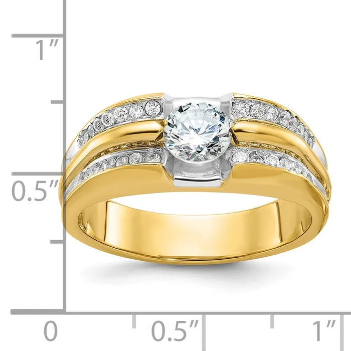 Goldia 14k Yellow Gold Mens 13 carat Diamond Semimount Ring Rings