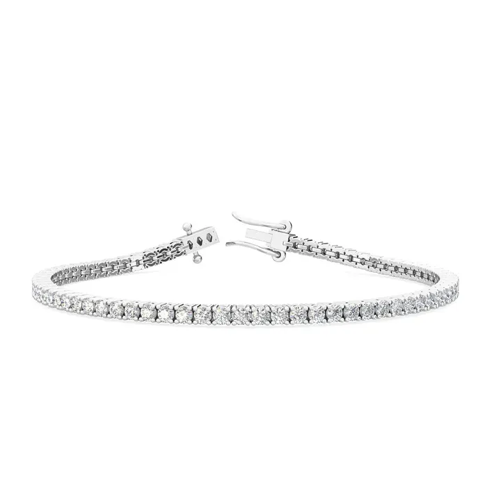 Goldia Bracelets 40 ct tw Classic FourProng Natural Diamond Tennis Anklet in 14K White Gold Goldia Bracelets 40 ct tw Classic FourProng Natural Diamond Tennis Anklet in 14K White Gold