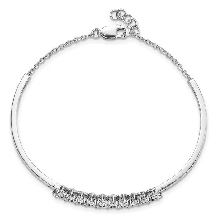 goldiaca Bracelets 14k White Gold Natural Diamond Bangle Bracelet