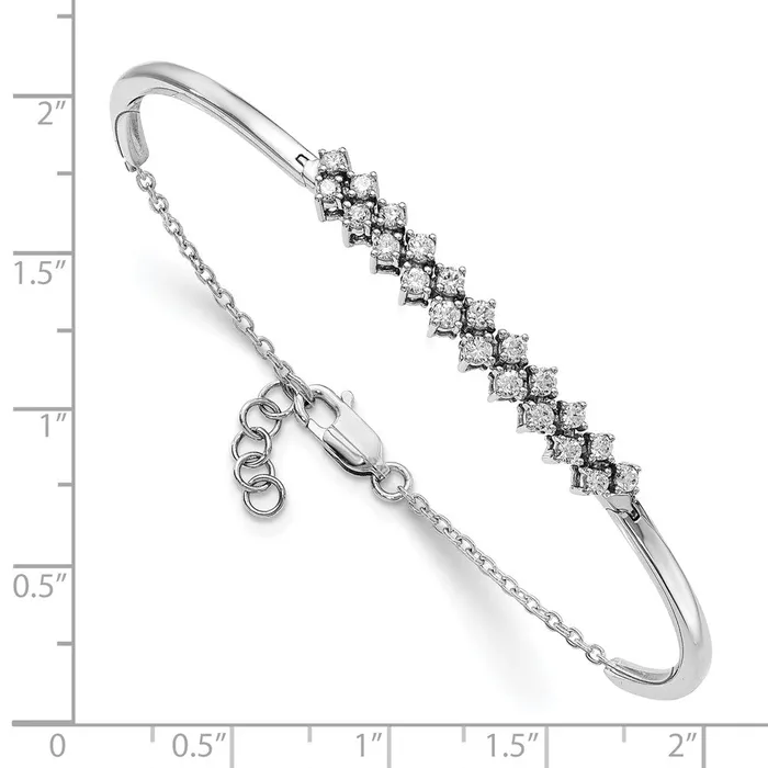 goldiaca Bracelets 14k White Gold Natural Diamond Bangle Bracelet