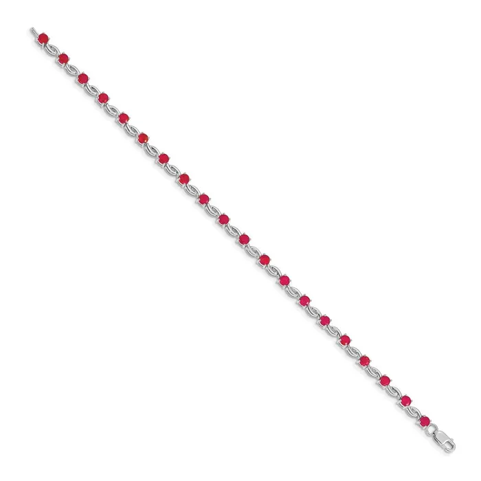 goldiaca Bracelets 14k White Gold Ruby Bracelet
