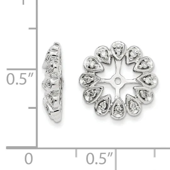 goldiaca Earrings 14K White Gold Diamond Earring Jackets