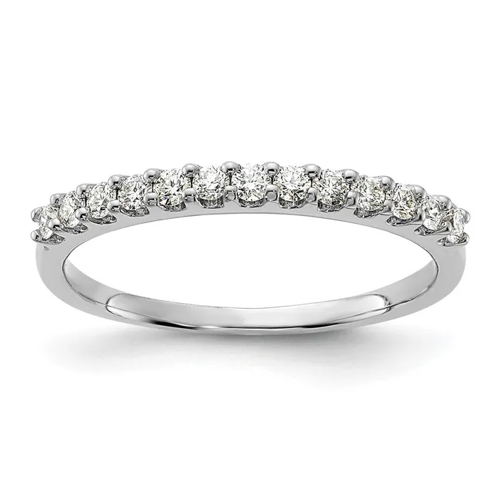 goldiaca Rings 14K White Gold Real Diamond Band