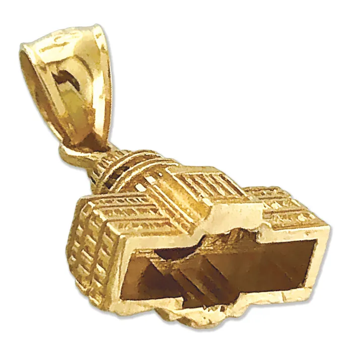 Goldia Charm Necklaces 14K Gold 3D US Capitol Building Washington DC Charm