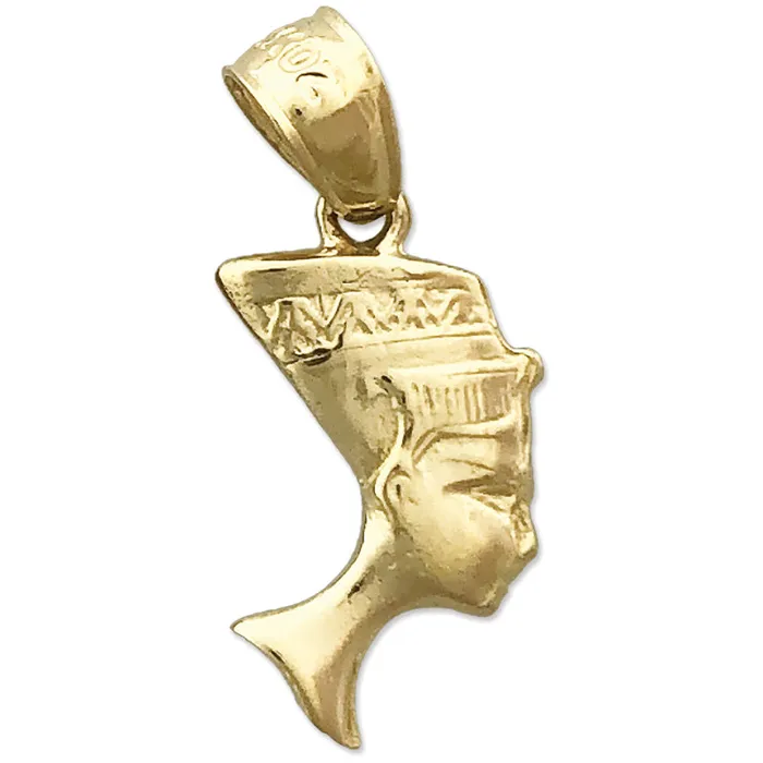 Goldia Charm Necklaces 14K Gold Queen Nefertiti Of Egypt Charm