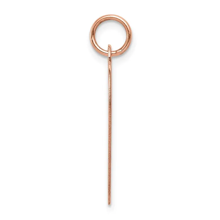 Goldia Charm Necklaces 14k Rose Gold Plain 013 Gauge Engraveable Heart Disc Charm