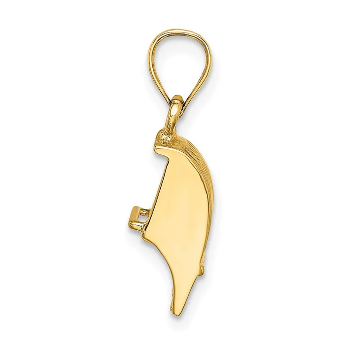 Goldia Charm Necklaces 14k Yellow Gold 3D Cranberry Scoop Charm