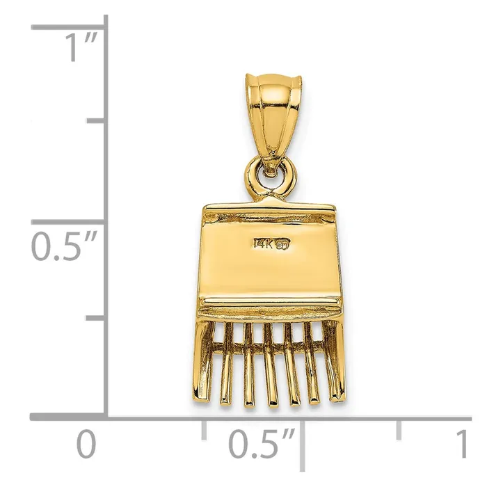 Goldia Charm Necklaces 14k Yellow Gold 3D Cranberry Scoop Charm