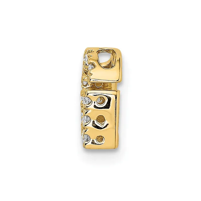 Goldia Charm Necklaces 14K Yellow Gold Real Diamond Letter G Initial Charm