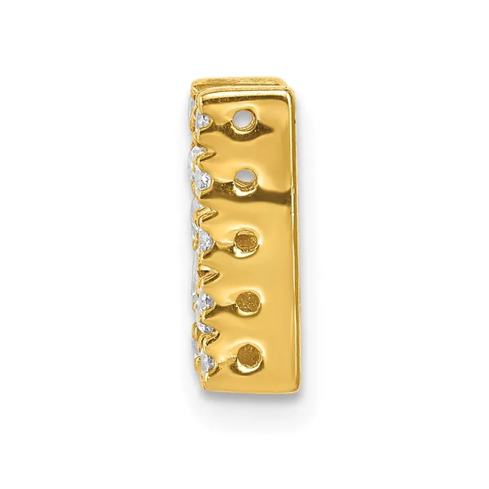 Goldia Charm Necklaces 14K Yellow Gold Real Diamond Letter N Initial Charm