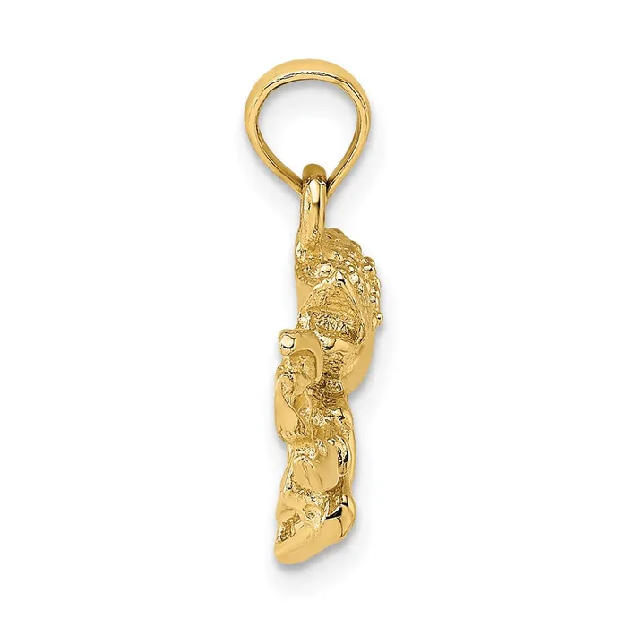 Goldia Charm Necklaces 14k Yellow Gold Textured Crawfish Charm