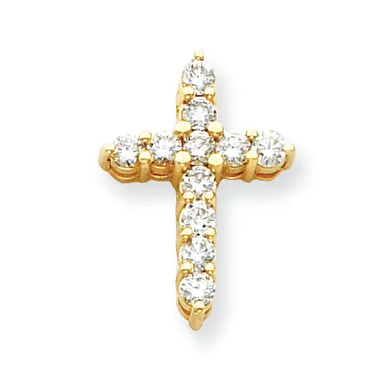 Goldiacom Necklaces 14k AA Diamond Cross Pendant