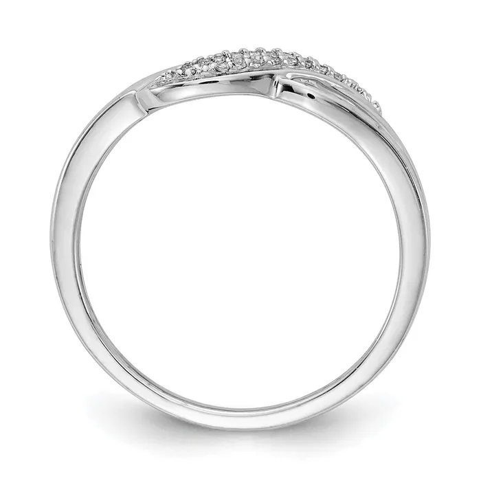 Goldiacom Rings 14k White Gold Real Diamond Fashion Ring
