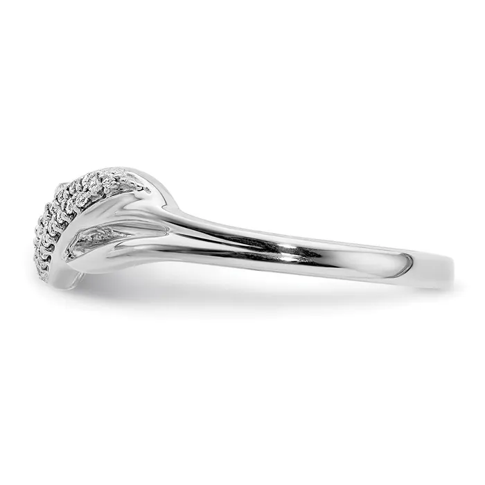 Goldiacom Rings 14k White Gold Real Diamond Fashion Ring