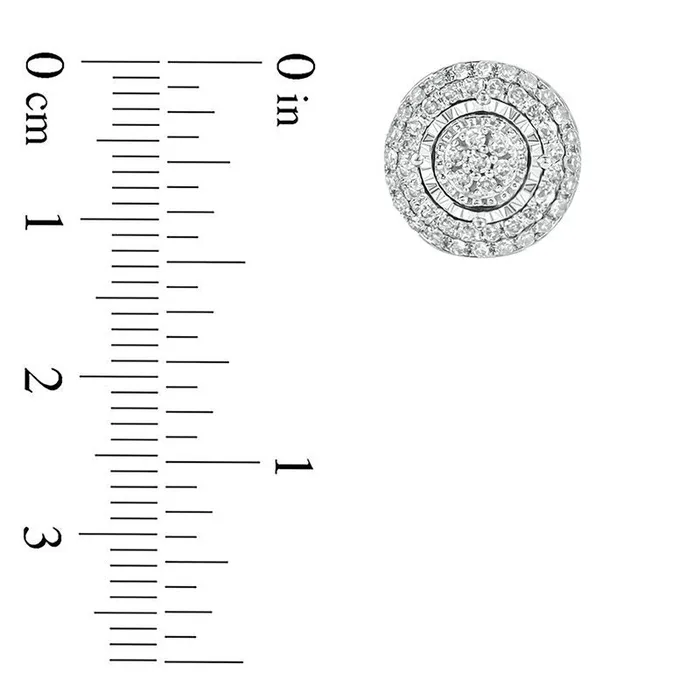 Goldia Earrings 025 CT TW Composite Diamond Double Frame Stud Earrings in 10K White Gold Goldia Earrings 025 CT TW Composite Diamond Double Frame Stud Earrings in 10K White Gold