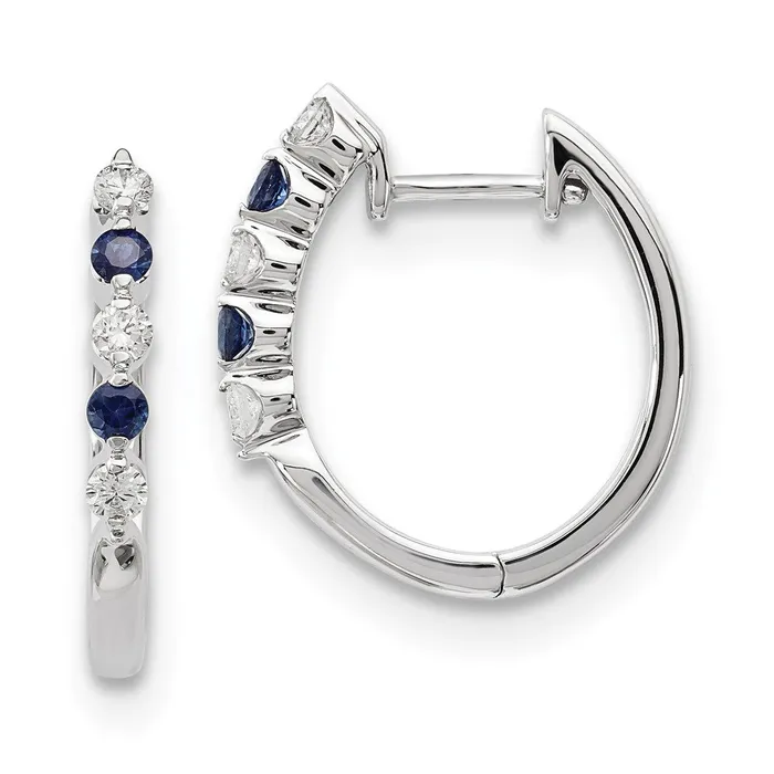 Goldia Earrings 14k White Gold BlueWhite Real Diamond Earrings